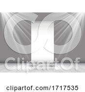 Poster, Art Print Of Business Roll Up Banner In Room With Spotlights Shining Down
