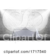 Poster, Art Print Of 3d Display Background With Podium Under Spotlights