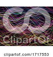3D Abstract Background With Chaotic Coloured Lines