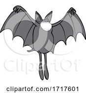 Poster, Art Print Of Cartoon Coronavirus Dog Bat Wearing A Mask