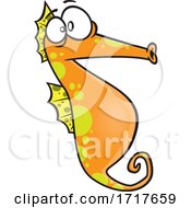 Poster, Art Print Of Cartoon Seahorse