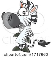 Cartoon Crazy Zebra