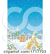 Poster, Art Print Of Snow Falling Down On Roof Tops