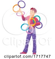 Circus Performer With Rings by Vector Tradition SM