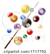 Poster, Art Print Of Billiards Stick And Balls
