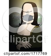 Rona Lisa Fine Art Parody Of Mona Lisa Wearing A Coronavirus Mask