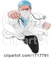 Poster, Art Print Of Doctor Super Hero Medical Concept