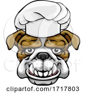 Poster, Art Print Of Bulldog Chef Mascot Cartoon Character