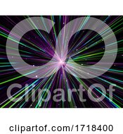 3D Abstract Background With Hyperspace Zoom Effect
