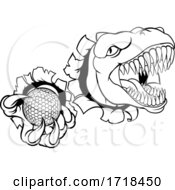 Dinosaur Golf Player Animal Sports Mascot