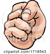 Poster, Art Print Of Fist Punch Hand Cartoon