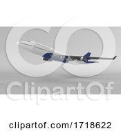 Poster, Art Print Of Airplane Isolated On Blank Background