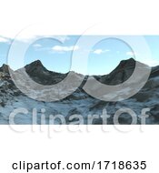 Poster, Art Print Of Snowy Winter Mountain Side