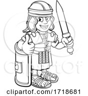 Roman Soldier Cartoon Character by AtStockIllustration