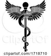 Poster, Art Print Of Rod Of Asclepius Aesculapius Medical Symbol