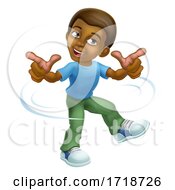 Black Boy Cartoon Kid Children Dancing