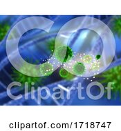 Poster, Art Print Of 3d Medical Background With Abstract Virus Cells