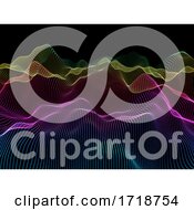 Poster, Art Print Of 3d Abstract Background With Rainbow Coloured Flowing Lines