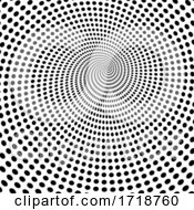 Poster, Art Print Of Abstract Background With Vortex Of Dots