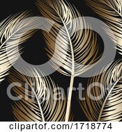 Poster, Art Print Of Palm Tree Leaf Background Pattern Design