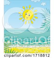 Poster, Art Print Of Cheerful Sun Over A Beach