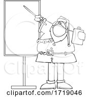 Poster, Art Print Of Cartoon Black And White Sauta Wearing A Mask And Pointing To A Board