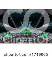 Spaceship Space Ship Or Air Plane Interior Cockpit by AtStockIllustration