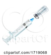 Poster, Art Print Of Syringe Injection Ans Medical Vial Medicine Bottle