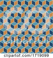 Poster, Art Print Of Isometric Cube Pattern Design