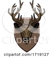 Poster, Art Print Of Hunting Sports Trophy Taxidermy Mounted Deer Head