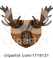 Poster, Art Print Of Hunting Sports Trophy Taxidermy Mounted Moose Head