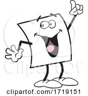 Poster, Art Print Of Cartoon Friendly Note Character Holding Up A Finger
