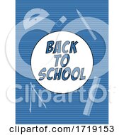 Poster, Art Print Of Back To School Blue Background With Text