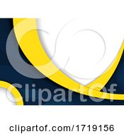 Poster, Art Print Of Abstract White Blue And Yellow Background