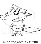Poster, Art Print Of Cartoon Lineart Shifty Raccoon