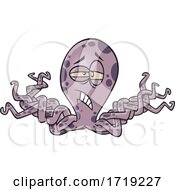 Cartoon Twisted Octopus