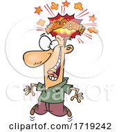 Poster, Art Print Of Cartoon Man With A Brain Explosion