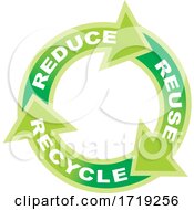 Poster, Art Print Of Green Reduce Reuse Recycle Arrows