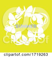 Poster, Art Print Of Elegant Butterflies Around Summer Text