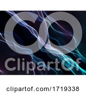 Poster, Art Print Of 3d Cyber Technology Background With Flowing Particles