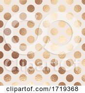 Gold Foil Polka Dot Texture Background