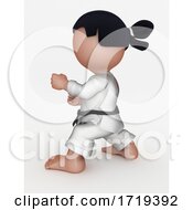 Poster, Art Print Of Karate Martial Arts Cartoon Character