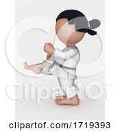Karate Martial Arts Cartoon Character by KJ Pargeter