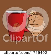 Poster, Art Print Of Coffee Cup And Hand Clip Art