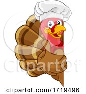 Turkey Chef Thanksgiving Or Christmas Cartoon