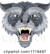 Wolf Or Werewolf Monster Scary Dog Angry Mascot by AtStockIllustration