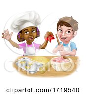 Girl And Boy Cartoon Child Chef Cook Kids