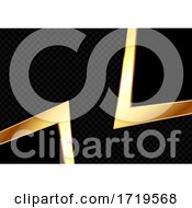 Abstract Gold And Black Background Design