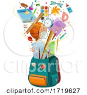 Poster, Art Print Of School Backpack And Supplies