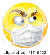 Angry Emoticon Emoji PPE Medical Mask Face Icon